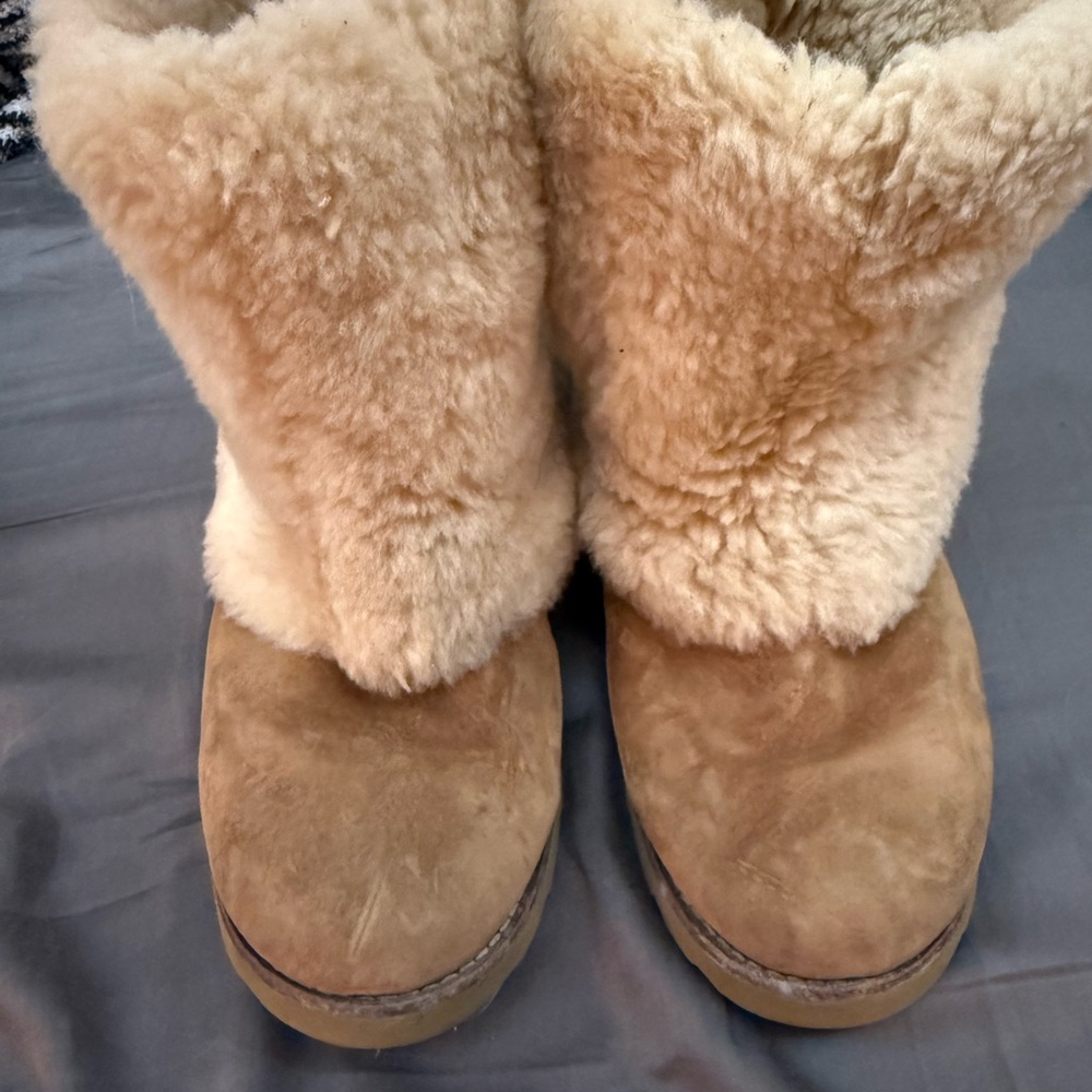 UGG Tan and Cream Winter Boots